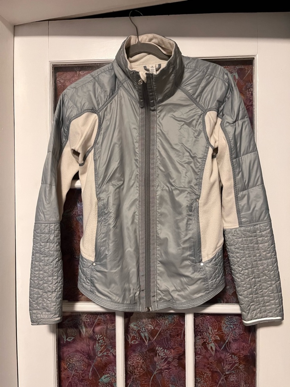 lululemon athletica Run: Bundle Up Jacket Gray & Cream fleece 6